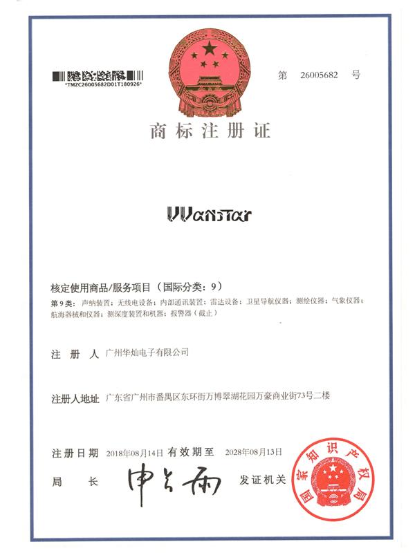 Trademark registration certificate